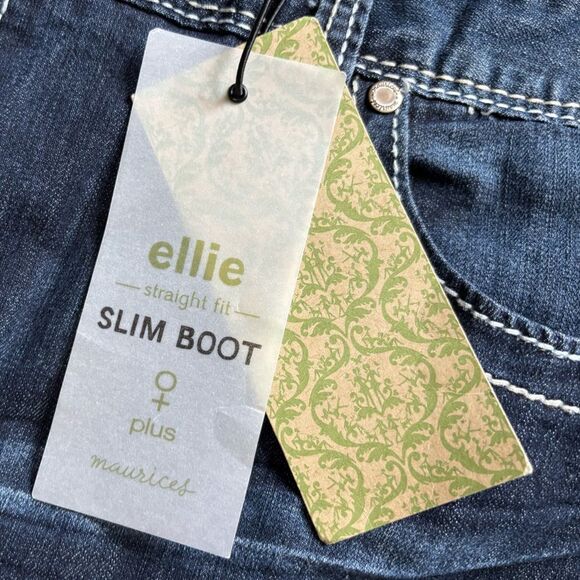 Maurice’s Jeans Ellie Straight Fit Slim Boot New Womens Size 26 Long - Picture 6 of 10